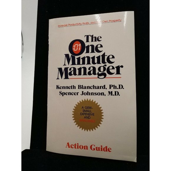 THE ONE Minute Manager Action Guide Book ONLY As-is 1983 Paperback Vintage Estat - Picture 1 of 7